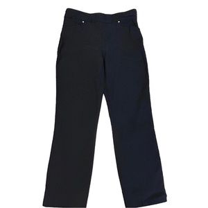 Hilary Radley Black Stretch Pull-on Crop Pants M